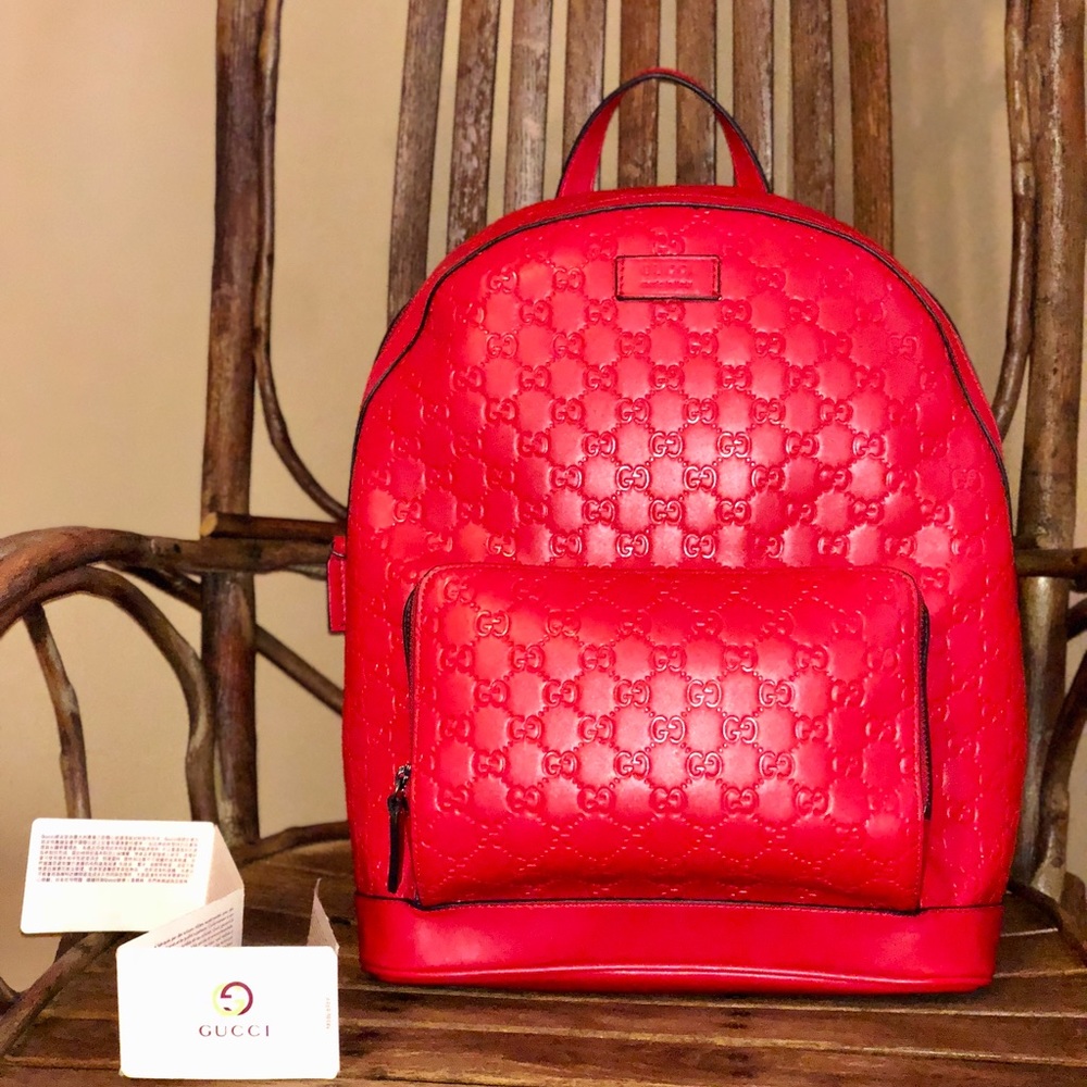 Authentic Men’s Gucci Backpack (Red)
